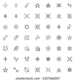 Stars Twinkle Vector Icons Set Modern Stock Vector (Royalty Free ...