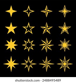 stars with sharp corners that can be used as the basis for making a logo based on a star image