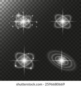 The stars are shining. The night glow. It sparkles. Vector illustration EPS10 .