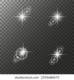 The stars are shining. The night glow. It sparkles. Vector illustration EPS10 .