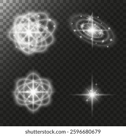 The stars are shining. The night glow. It sparkles. Vector illustration EPS10 .