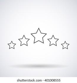 stars silhouettes  on the background with shadow, stylish vector illustration