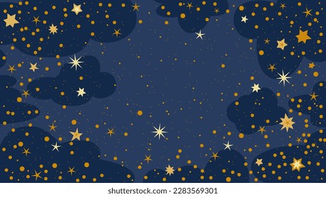 Stars and sky hand drawn background vector