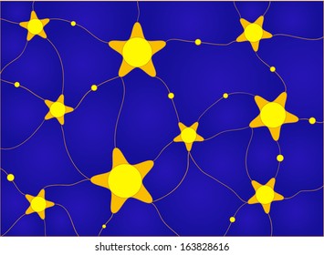 The stars in the sky / stained glass window