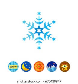 Stars Snowflake Icon
