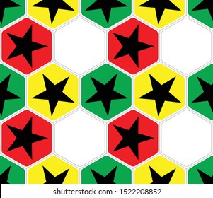 Stars Soccer Pattern Seamless Vector Design