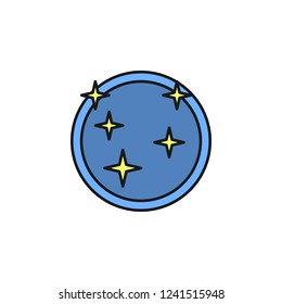 stars in space icon. Element of space outline color icon. Thin line icon for website design and development, app development. Premium icon