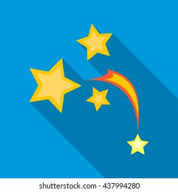 Stars in space icon, flat style