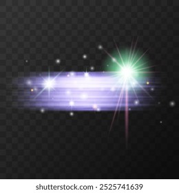 Stars, space, light effects, line, glare, explosion, sparkle, solar flare