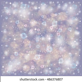 Stars and spangles on a violet background 