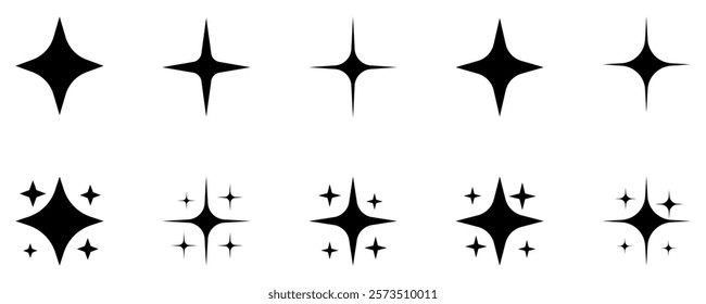 Stars sparkle symbols vector fireworks icon,  Shine icon, Stars sparkle, icon, shine, vector, magic, pattern, doodle, twinkle, light, silhouette