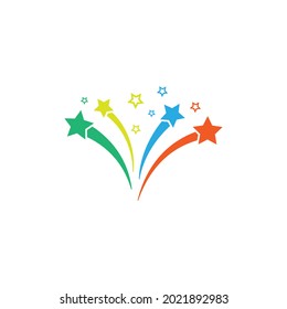 Stars sparks icon design illustration template