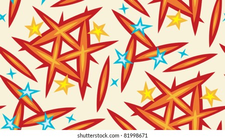 Stars and sparks inside a seamless background wallpaper pattern