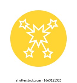 diseño de ilustración vectorial de estilo de línea de presentación de estrellas
