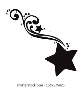 Stars Star Design Tattoos Black Icon Stock Vector (Royalty Free ...