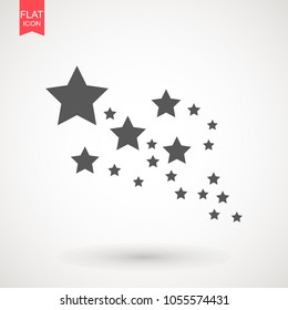 Stars. Star design tattoos. Logo vector , grey favorite web symbol. Icon vector . Simple flat symbol . Perfect pictogram illustration on white background