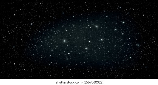 Stars and stardust in deep universe. Bright star in the dark space background. Vector illustration.