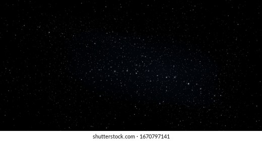 Stars and stardust in deep universe. Shiny star in the dark space background. Vector illustration.