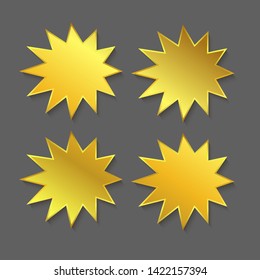 Stars sticker empty sing isolated