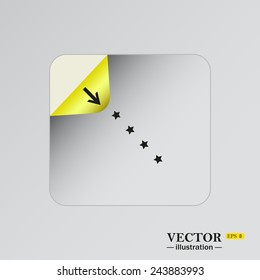 stars, sticker  self-adhesive paper. Vector illustration EPS  8
