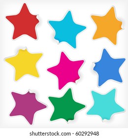 Stars stickers (vector)