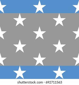 Stars and Stripes Abstract Seamless Border. Vector Illustration.