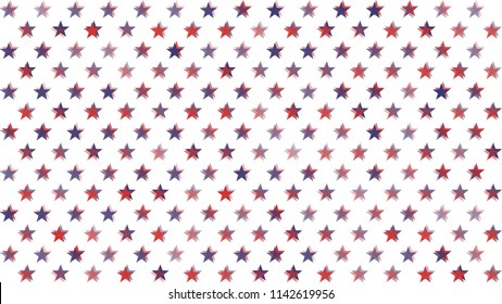 Stars Stripes Abstract Seamless Pattern as USA Flag. American President Day border, United States patriotic background for Celebration American Holiday 4 of July, Vector Illustration