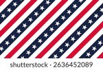 Stars and Stripes American Flag Background. USA celebration background with American flag decoration for the 4th of July, Independence Day, Presidents Day, and Labor Day. Vector illustration.