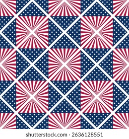stars and stripes background. american pattern for decoration and etc. vector illustration