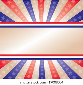 A stars and stripes background celebrating our election year