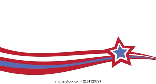 The stars and Stripes border illustration. Stars and Stripes concept decoration graphics for US national event design and background. Vector illustration.