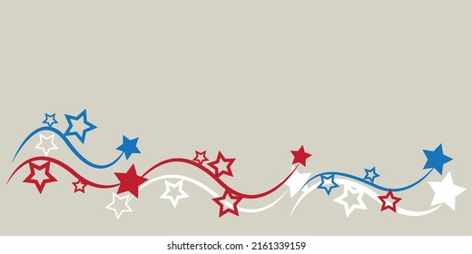 The stars and Stripes border illustration. Stars and Stripes concept decoration graphics for US national event design and background. Vector illustration.