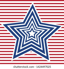 stars and stripes colors and symbols of USA flag, vector