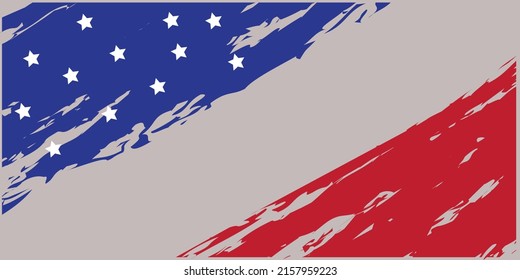  The stars and stripes concept graphic for banner, template and background. American National Holiday. US Flag with American stars, stripes and national colors. Vector illustration.