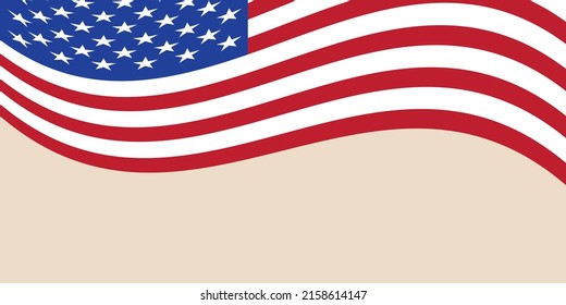 The stars and stripes concept graphic for banner, template and background. American National Holiday. US Flag with American stars, stripes and national colors. Vector illustration.