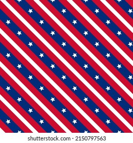 Stars and stripes confederacy flag seamless pattern vector background