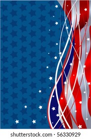 Stars and Stripes Fourth of July Patriotic Background