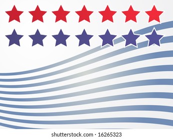 Stars and stripes illustration USA flag abstract representation