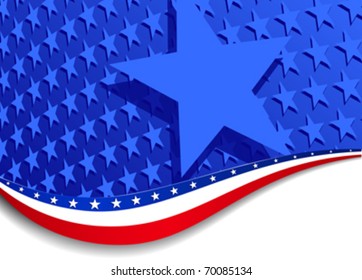 Stars and Stripes Landscape and star - Illustrator 10 with transparency. More stars are outside the mask, for you to mask as you like. Elements are on individual layers in the vector file for easy use