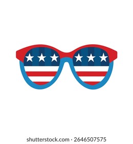 Stars and Stripes Patriotic Sunglasses Illustration