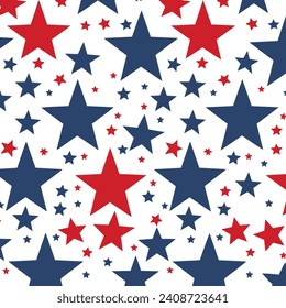 diseño vectorial de fondo aislado de tejidos de patrones de estrellas y rayas