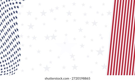 Estrelas e listras padrão em cores vermelhas e azuis com fundo branco e motivos de estrela para festividades e celebrações	
