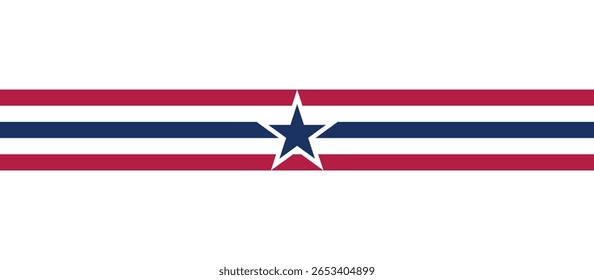 Estrelas e listras Ribbon Bandeira Americana Fundo. Fundo da bandeira da celebração dos EUA com a decoração da bandeira da América para 4 de julho do Dia da Independência, Dia dos Presidentes, Dia do Trabalho. Ilustração de vetor.