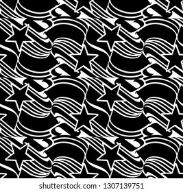 stars and stripes, seamless pattern 