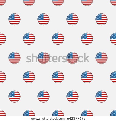 Stars and stripes seamless pattern. USA Independence day festive vector repeatable textures based on american flag. Memorial day background