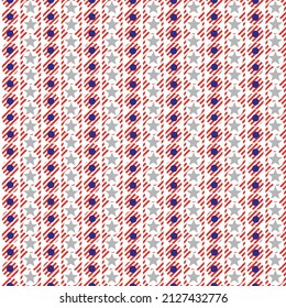 Stars, stripes and spots geometric pattern. Seamless vector all over print design suitable for fashion, home decor and stationary.