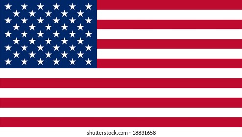 Stars and stripes - Star Spangled Banner - USA flag vector illustration