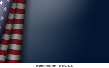 Sterne und Streifen US-Flagge Hintergrund mit Kopienraum, Vektorgrafik