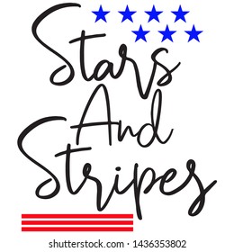 Stars and Stripes vector in blue and red
