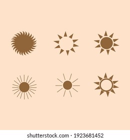 Stars sun icon design with commercial use